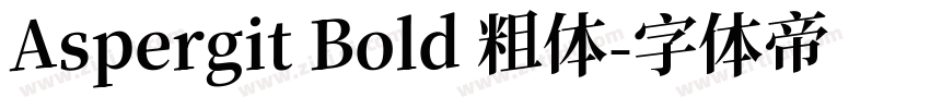 Aspergit Bold 粗体字体转换